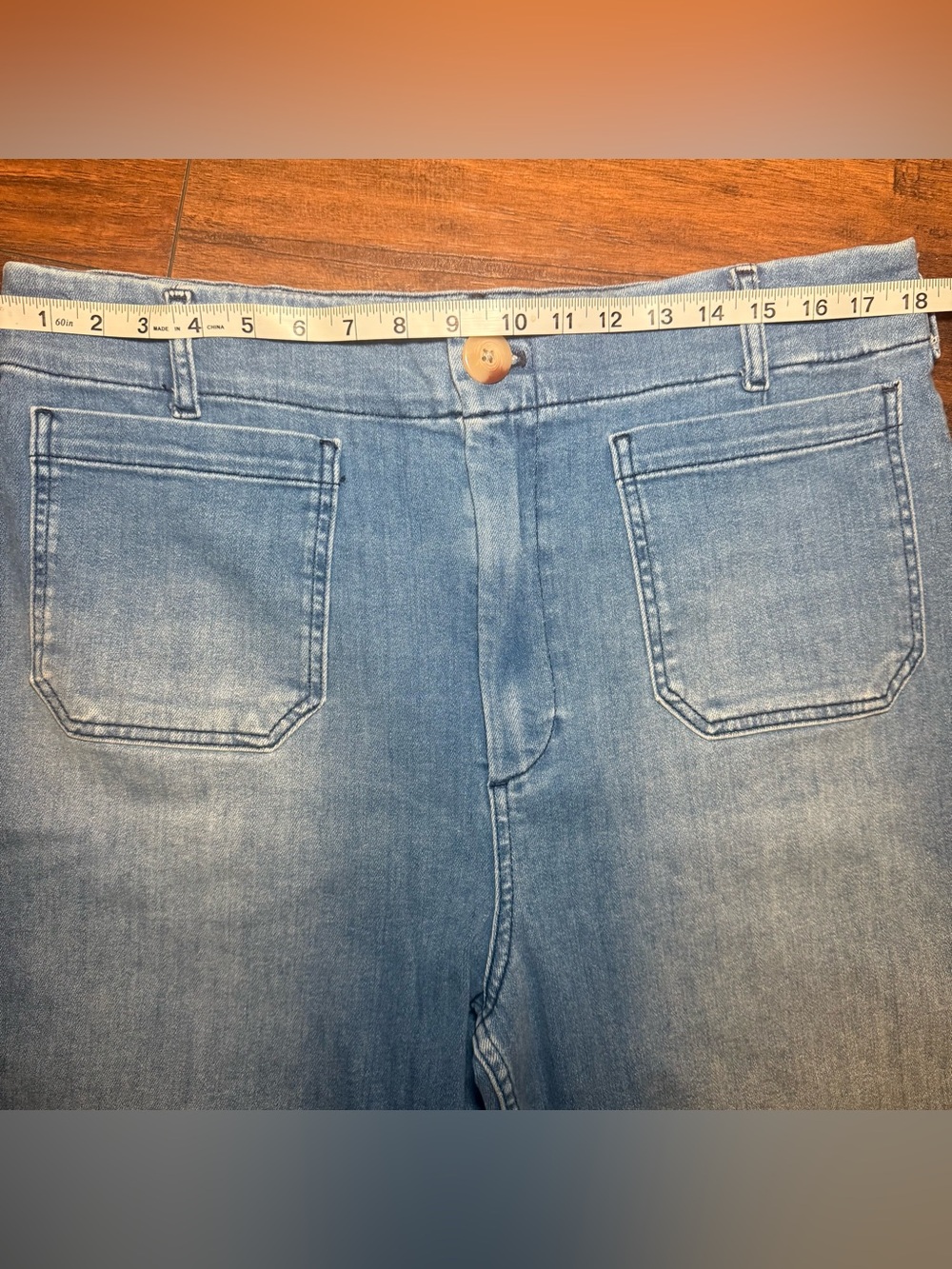 Anthropologie Maeve Colette Cropped Wide Leg Denim Size 34 Minimalist Chic - Picture 11 of 13